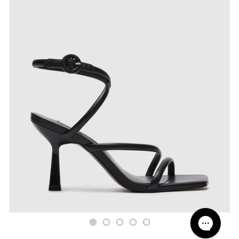 Black Leather Kitten Heels FAE by Steve Madden